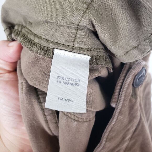 Women's J. Jill Brown Ribbed Corduroy Straight Leg Mid Rise Pants Size 12P - Picture 8 of 9